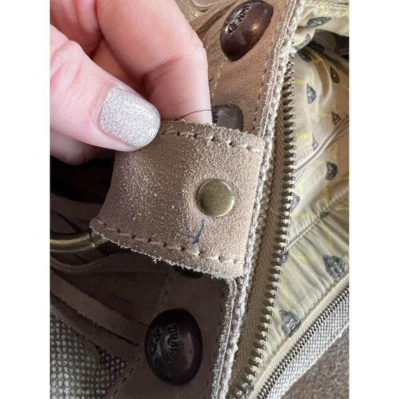 Ed Hardy Tan Crossbody Bag with Fringe - Picture 15 of 15